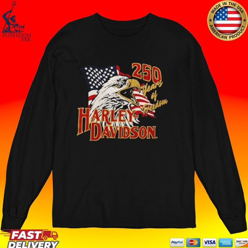 Harley Davidson 250th Years Of Freedom Liberty Eagle T-shirt