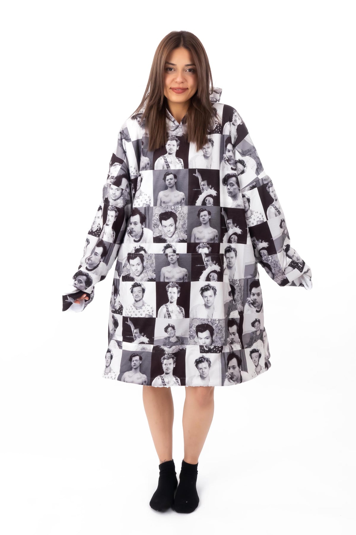 HS Collage Hoodie Blanket
