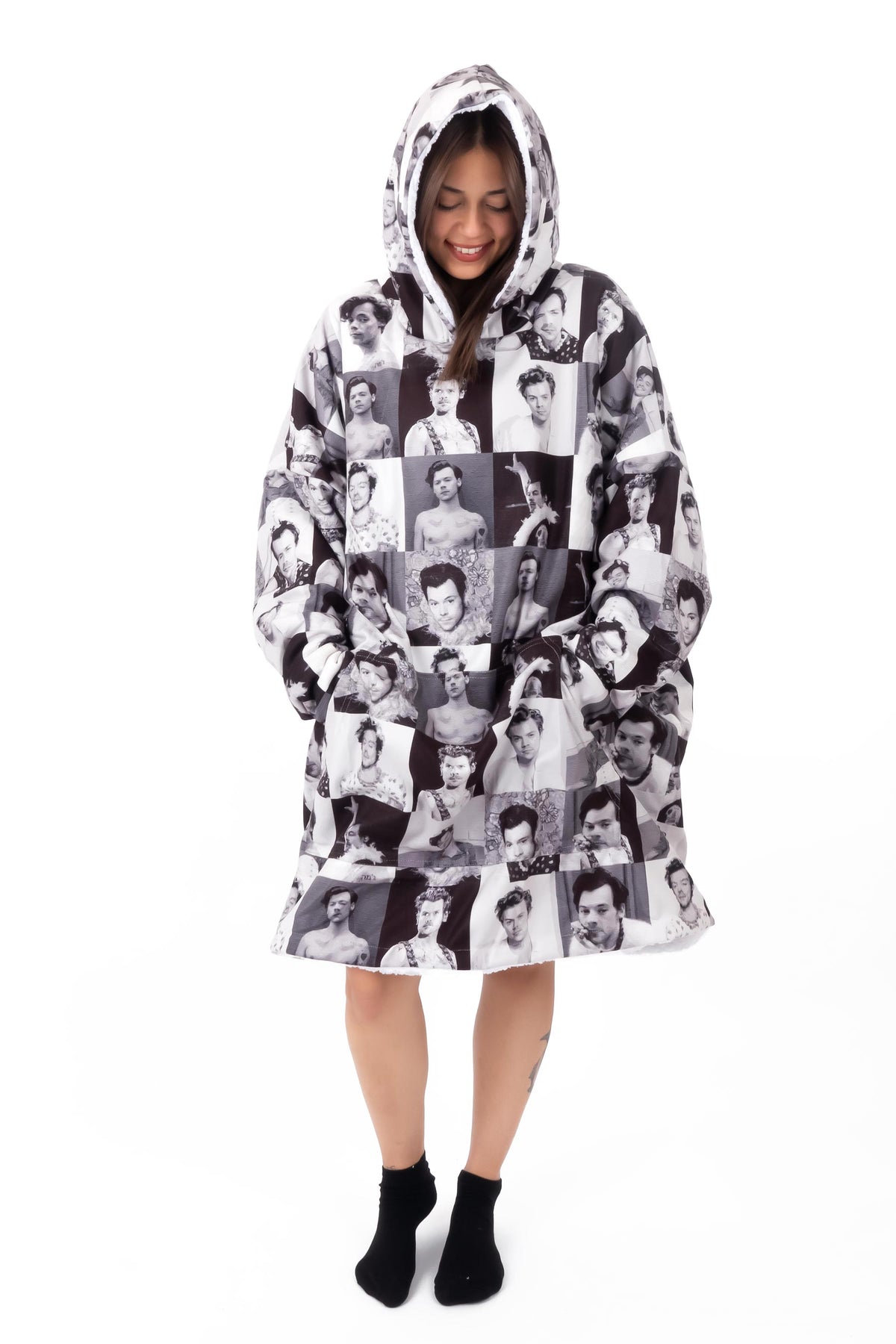 HS Collage Hoodie Blanket