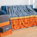blue and orange blanket for sofa 950