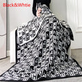 Wool h blanket black hermes blanket 952