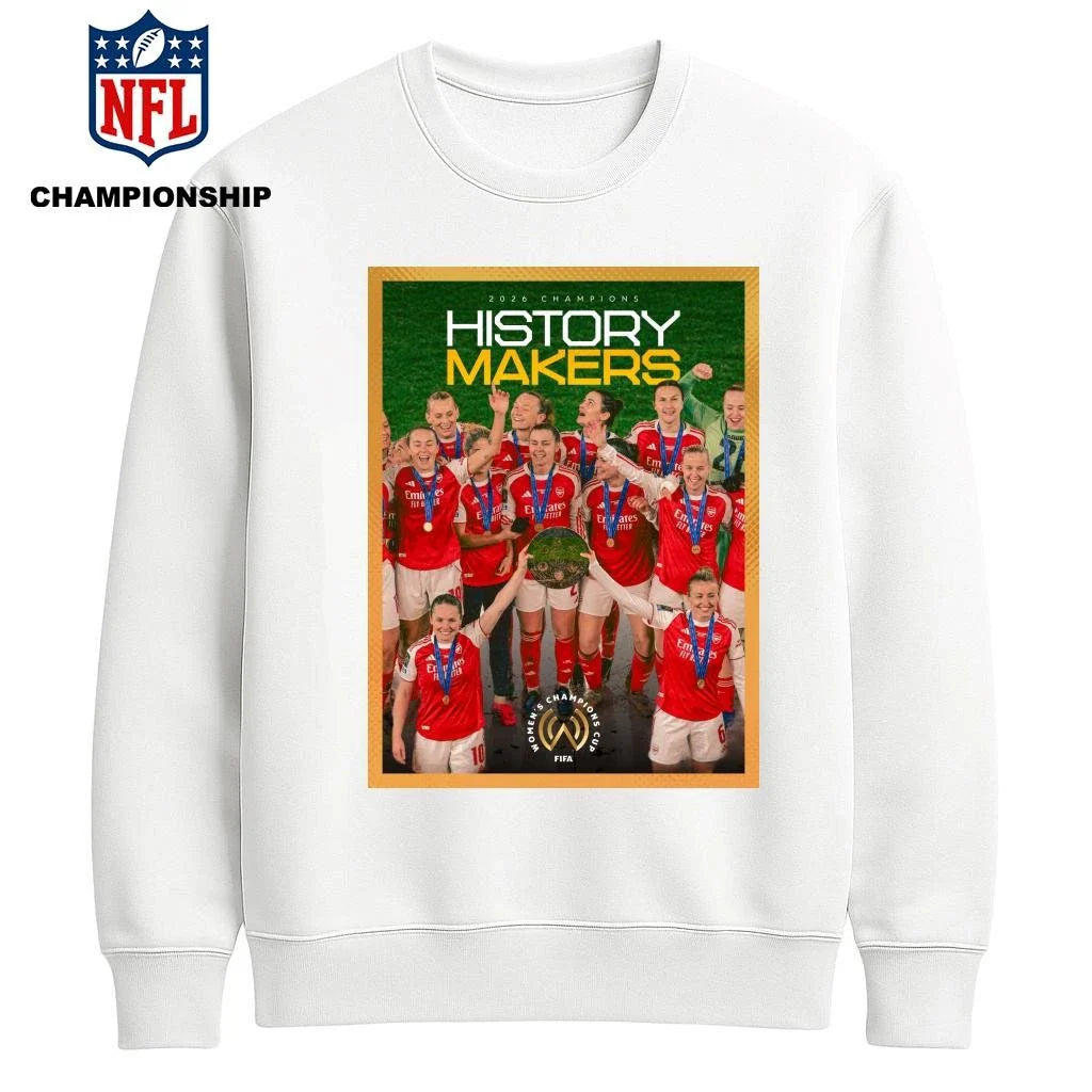 History Makers Arsenal Women FC Champions 2026 FIFA Women’s Champions Cup Vintage Shirt
