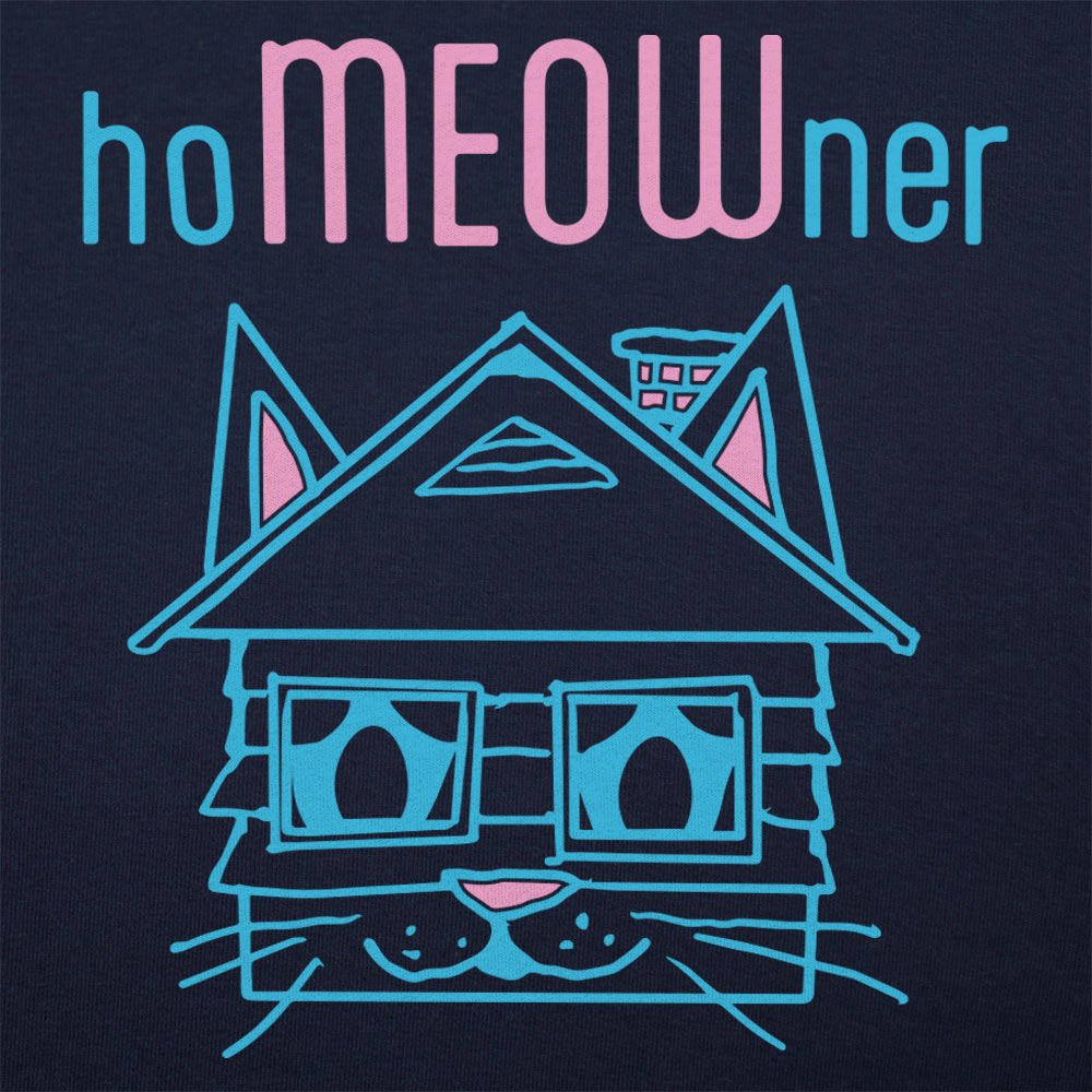 hoMEOWner Cat Face House Pun