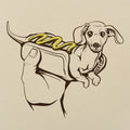 Hot Dog Dog Dachshund in a Bun