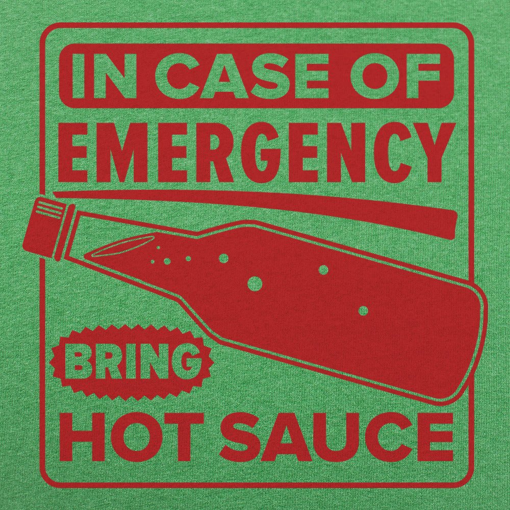 Hot Sauce Emergency Bottle Safety Sign Parody