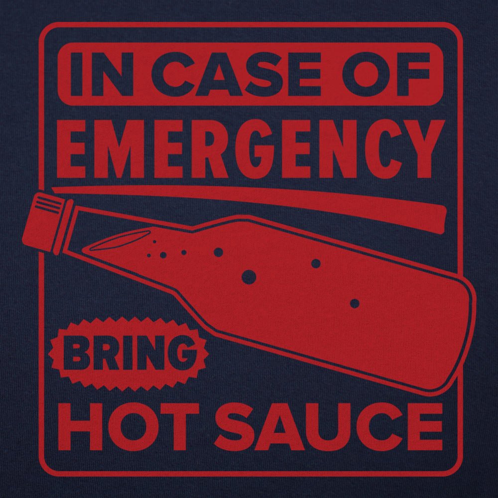 Hot Sauce Emergency Bottle Safety Sign Parody