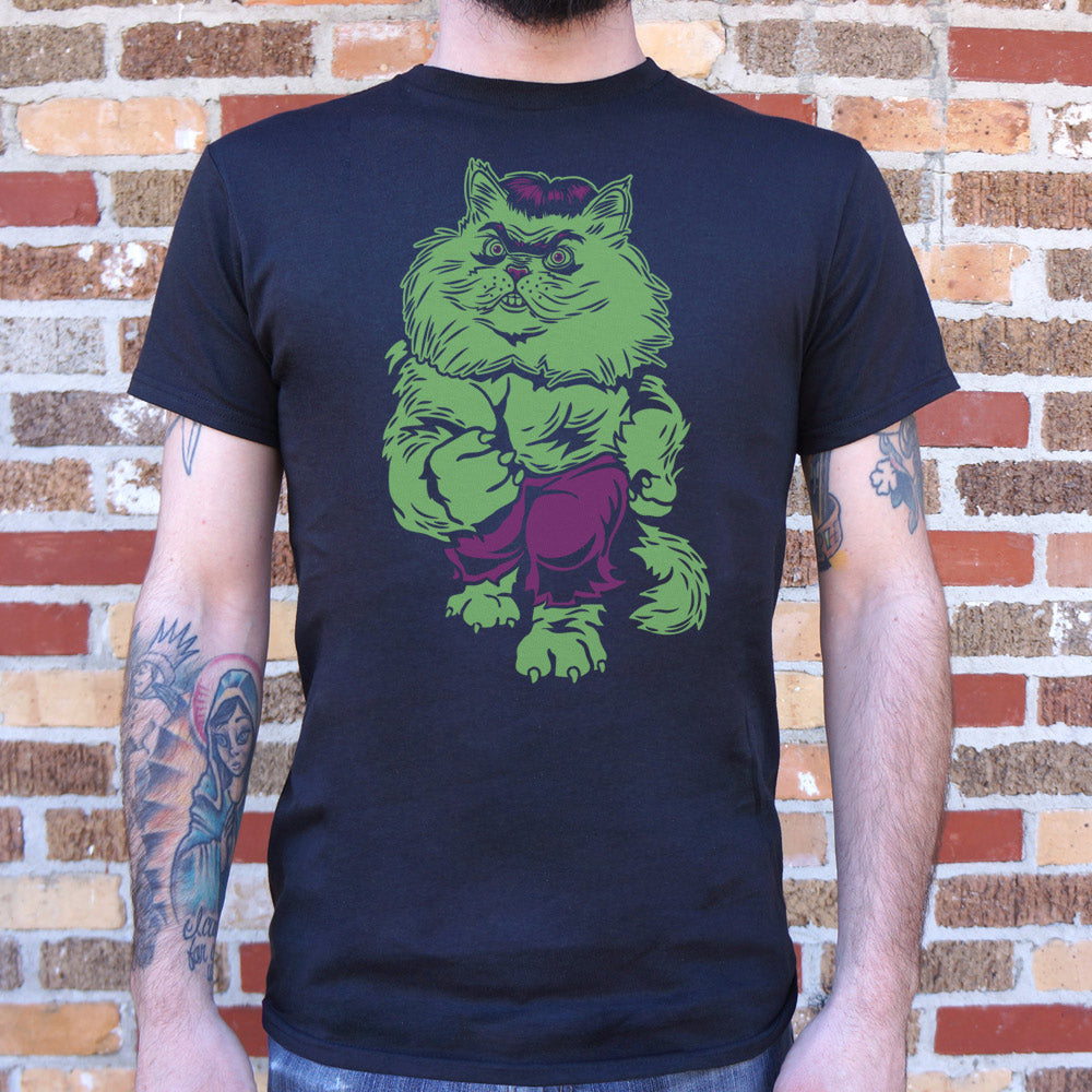 Hul-Kat Green Muscular Angry Cat Superhero
