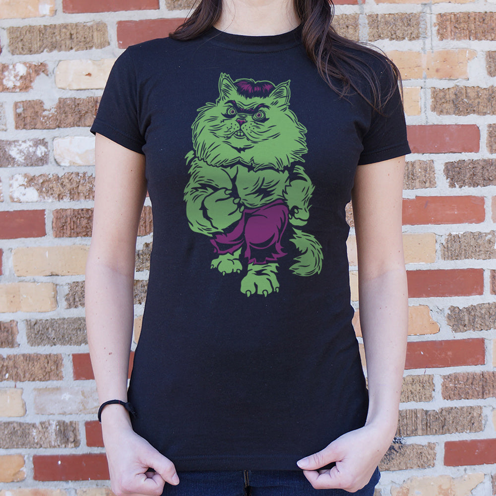 Hul-Kat Green Muscular Angry Cat Superhero