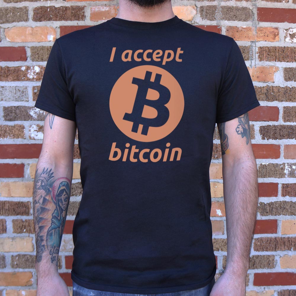 I Accept Bitcoin Cryptocurrency Symbol