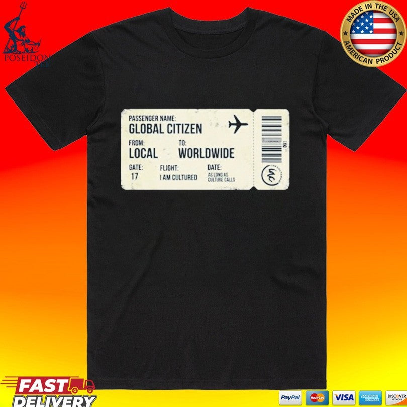 I Am Cultured Boarding Pass T-shirt