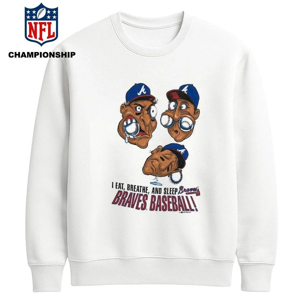 I Eat Breathe Sleep Braves Baseball Cartoon Shirt