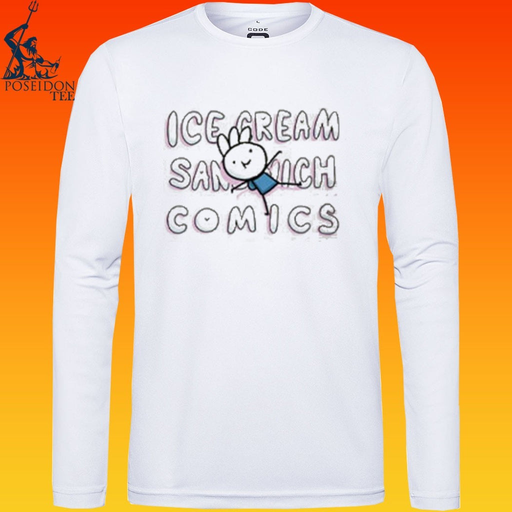 Ice Cream Sandwich Comic Cute Logo T-shirt