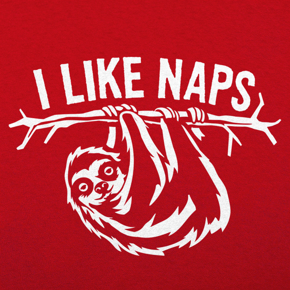 I Like Naps Sloth Hanging from Tree Branch