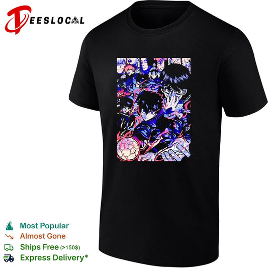 Blue Lock Isagi Yoichi anime manga characters soccer team collage poster shirt