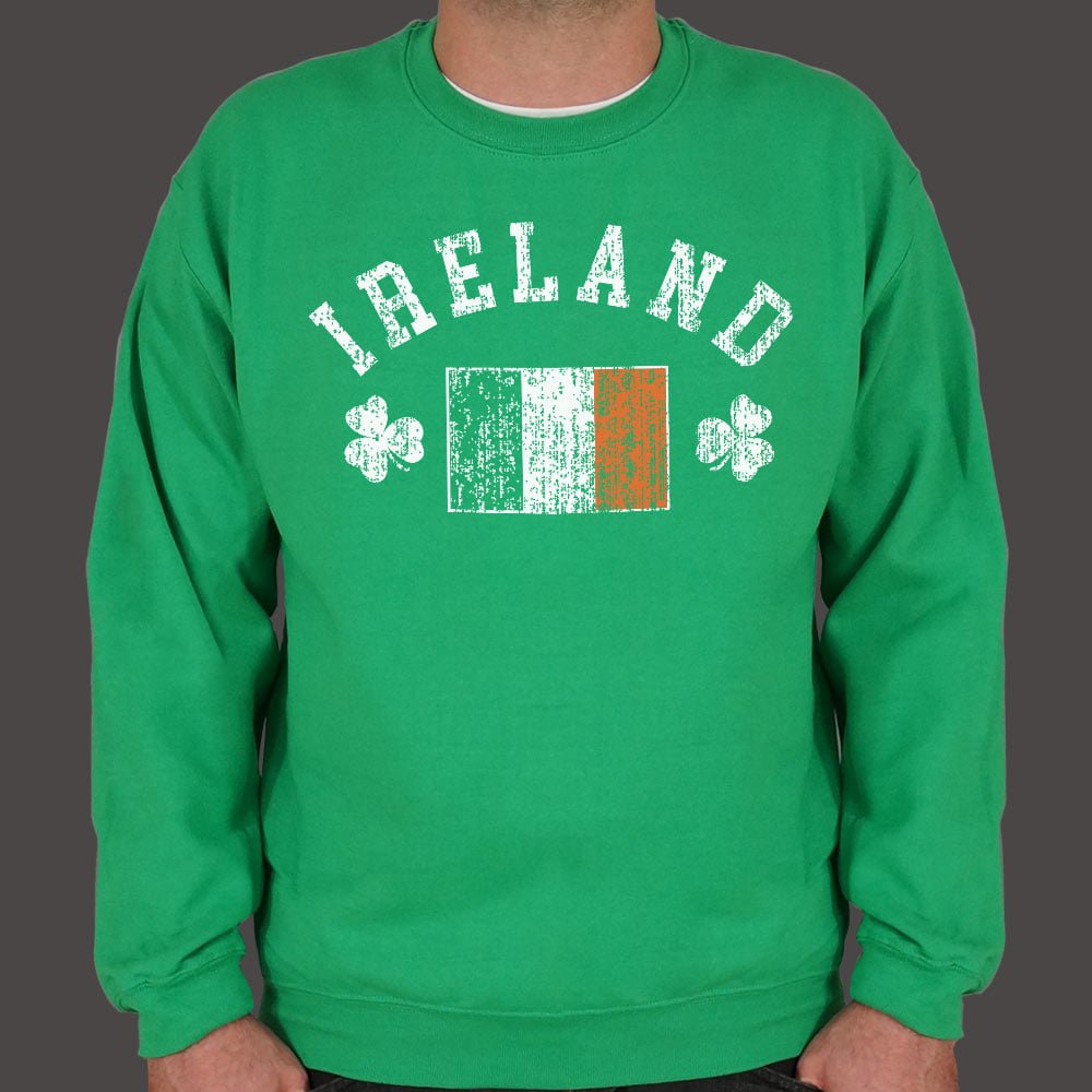 Ireland Flag with Shamrocks