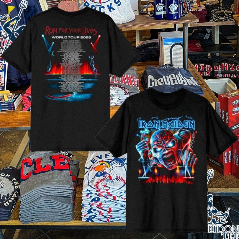 Iron Maiden Run For Your Lives 3d 2026 Tour T-shirt