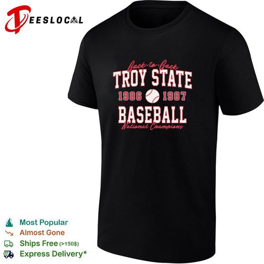 Troy State baseball back-to-back national champions 1986 1987 shirt