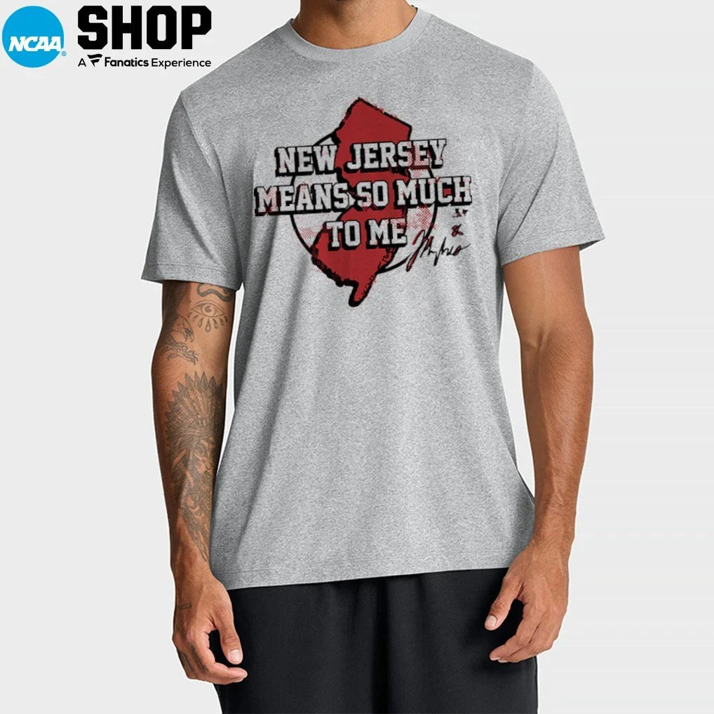 Jack Hughes New Jersey Means So Much To Me Signature T-Shirt