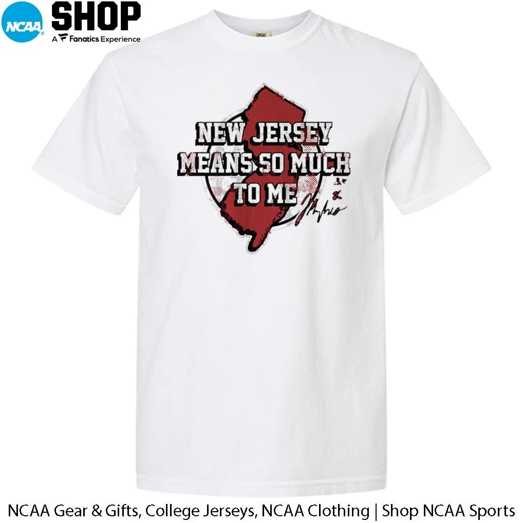Jack Hughes New Jersey Means So Much To Me Signature T-Shirt