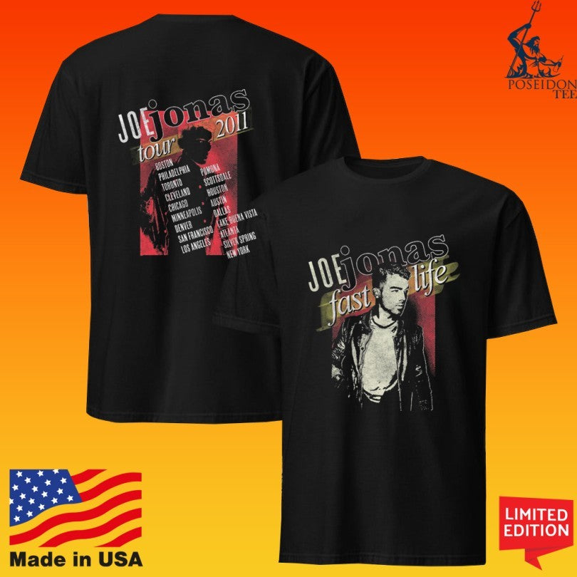 Jonas Brothers Joe Jonas Fastlife Tour 2011 T-shirt