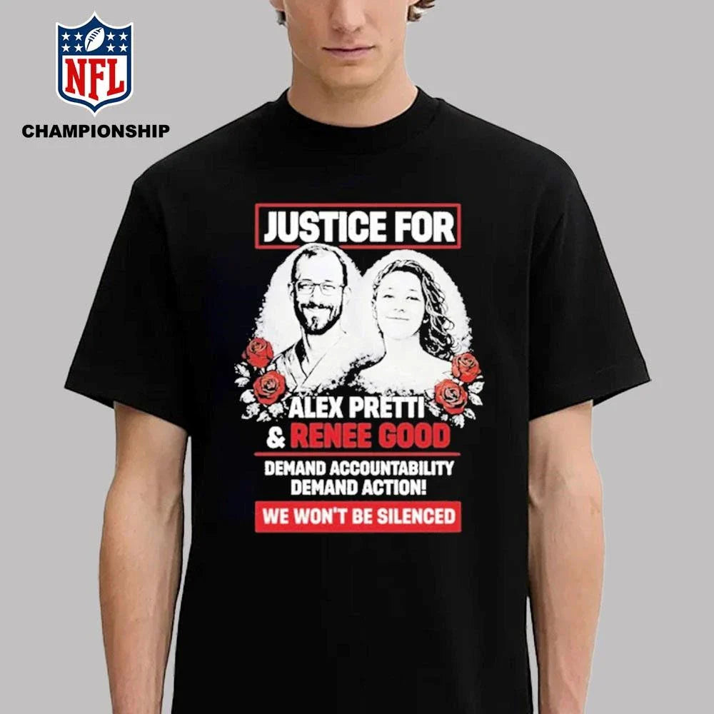 Justice For Alex Pretti And Renee Good We Won’t Be Silenced Shirt