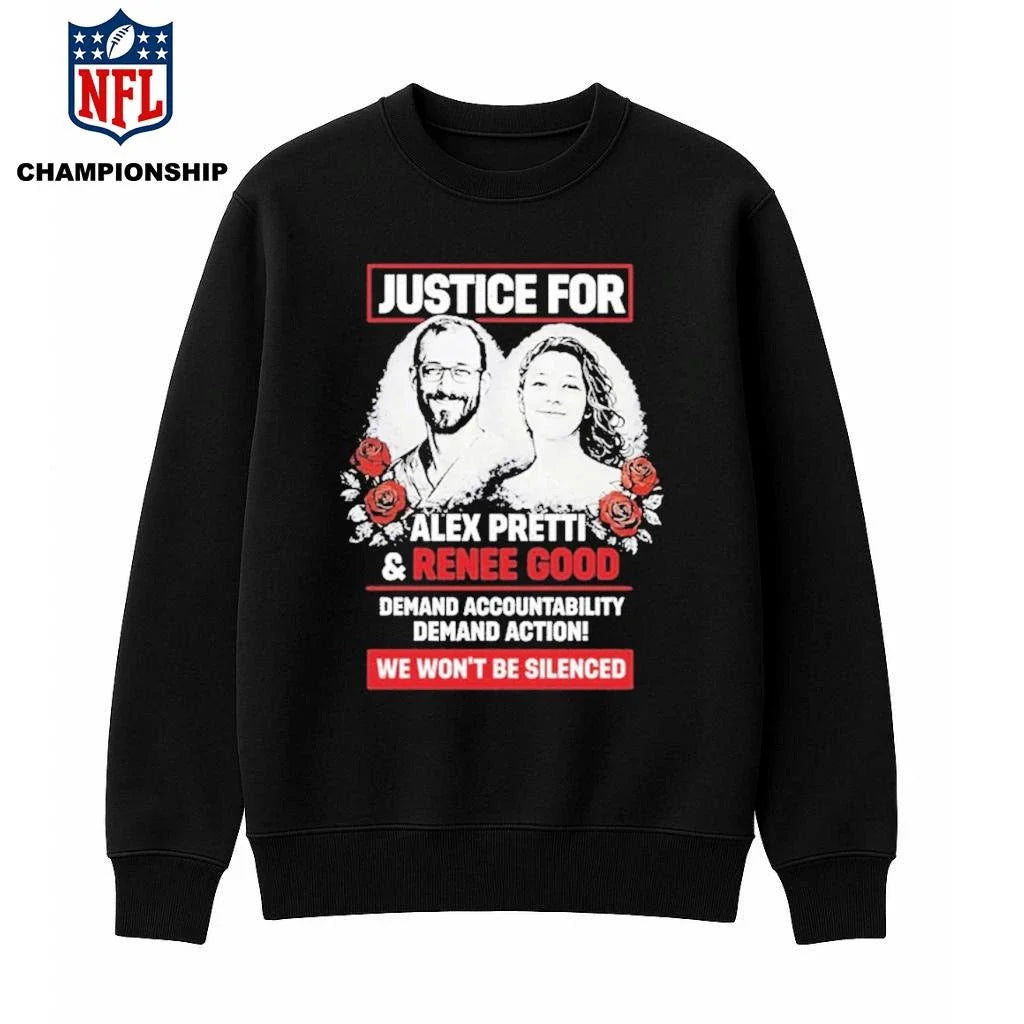 Justice For Alex Pretti And Renee Good We Won’t Be Silenced Shirt