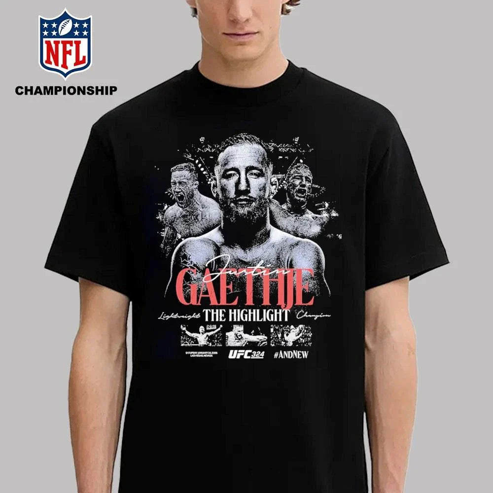 Justin Gaethje UFC 324 AndNew Interim Lightweight Champion Shirt