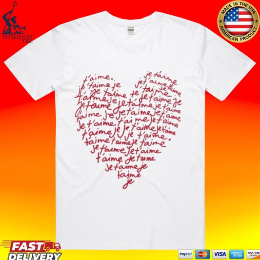 Kirsten Mcduffie Je T’aime Heart T-shirt