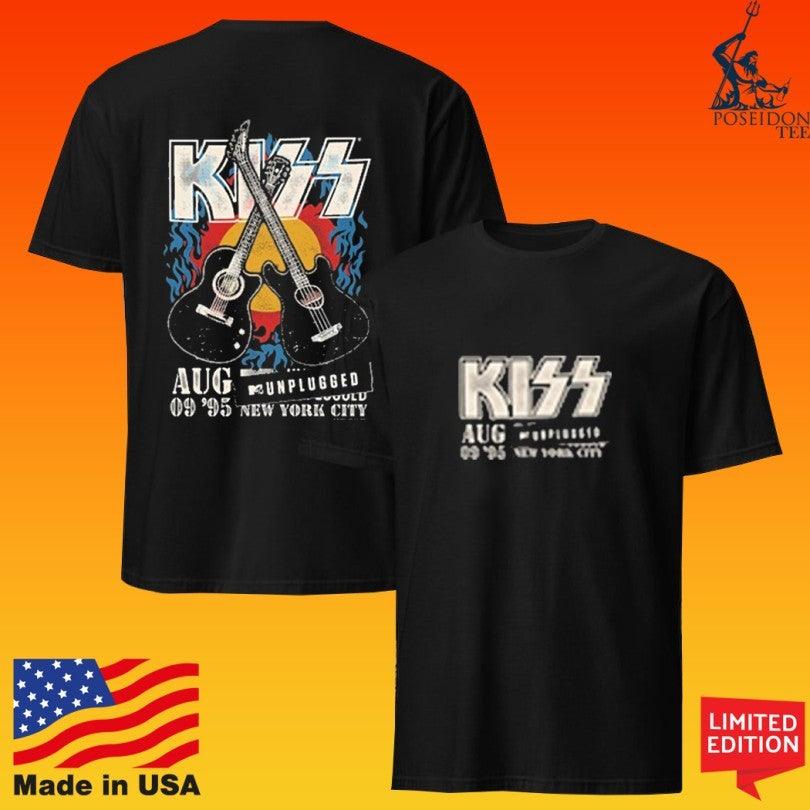Kiss Unplugged August 09’95 New York City Acoustic Guitar T-shirt