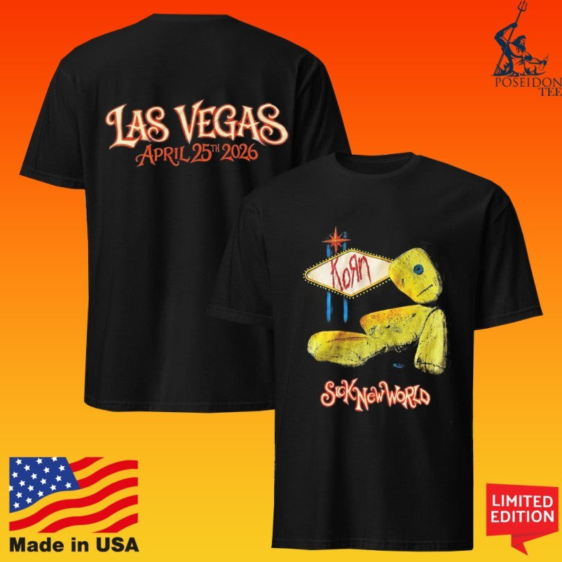 Korn X Sick New World 2026 Las Vegas On April 25 2026 Voodoo Doll T-shirt