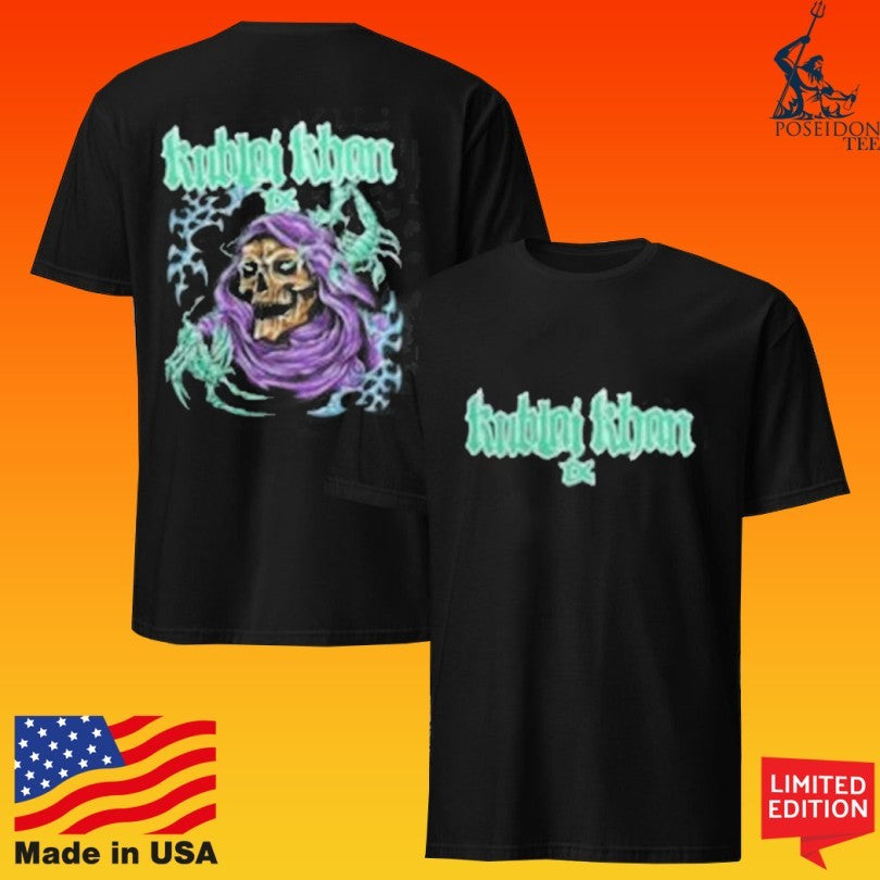 Kublai Khan Tx Teal Logo T-shirt