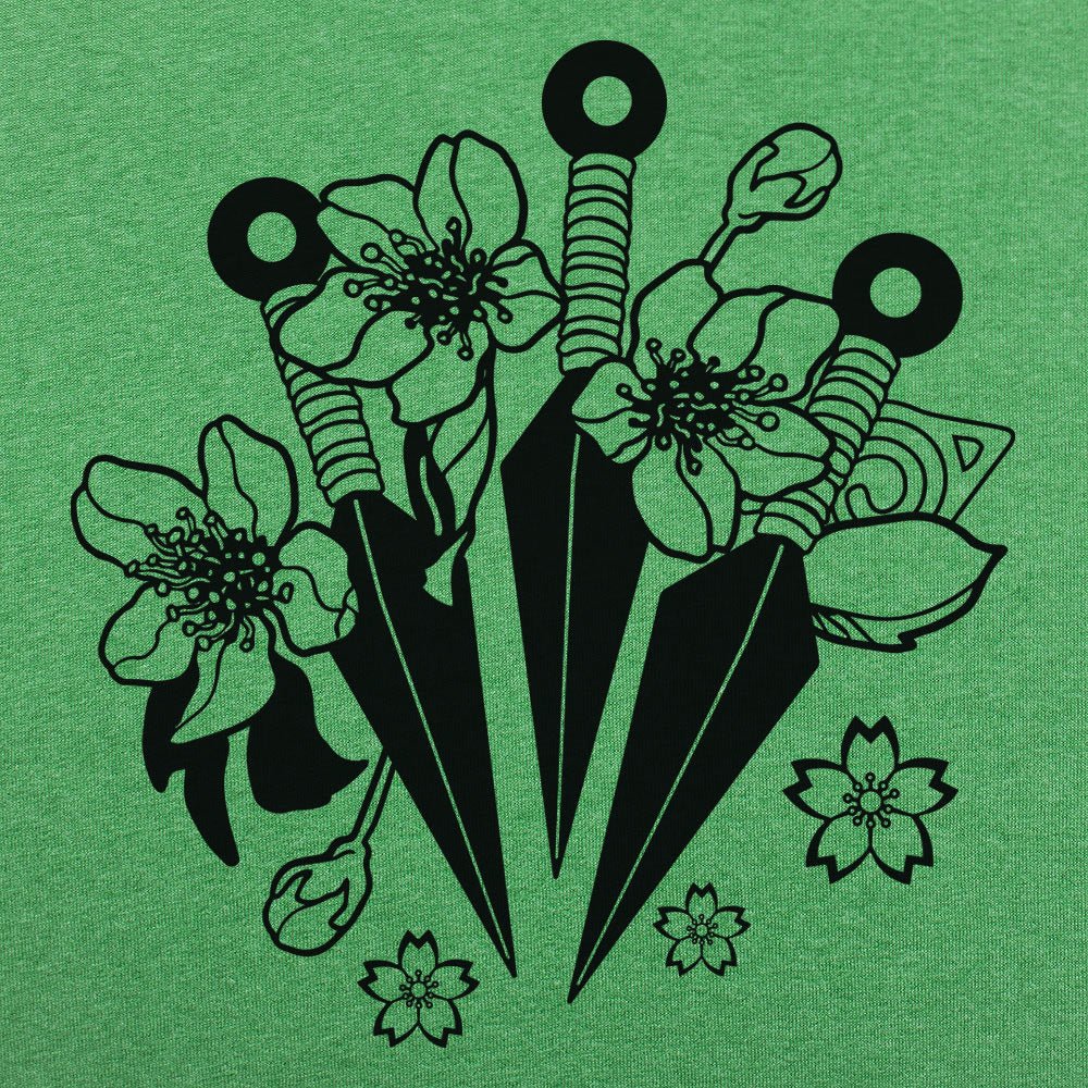 Kunai Blades with Cherry Blossoms