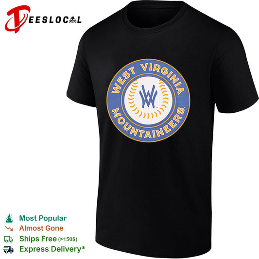 West Virginia Mountaineers WW circle monogram baseball logo shirt