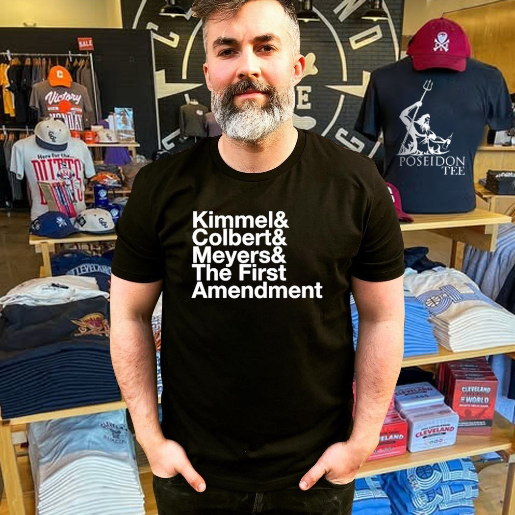 Late Night Kimmel And Colbert And Meyers And The First Amendment T-shirt