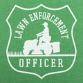 Lawn Enforcement Officer Badge with Riding Mower