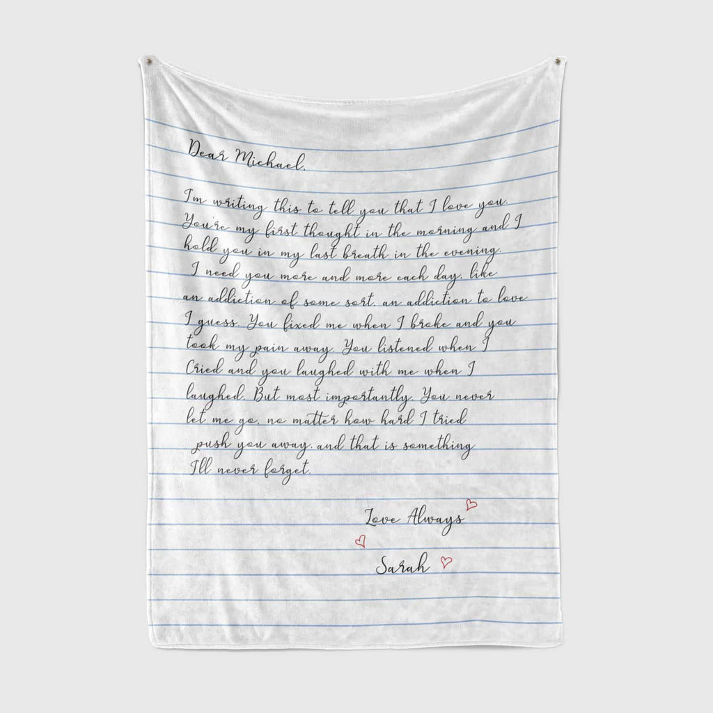 Custom Letter Throw Blanket – Personalized Love Gift