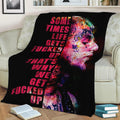 lil peep quote Fleece Throw Blanket