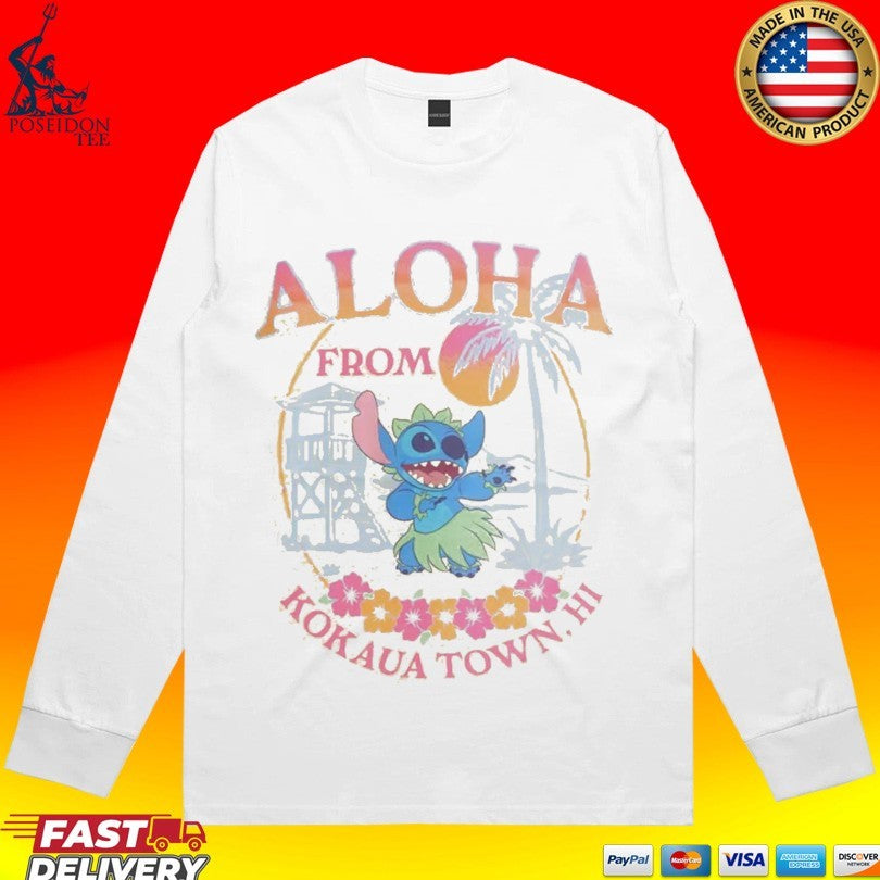 Lilo & Stitch Aloha From Kokaua Town Hi T-shirt
