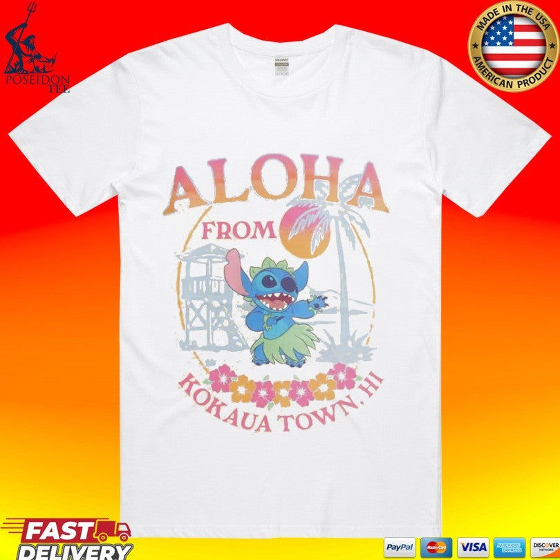 Lilo & Stitch Aloha From Kokaua Town Hi T-shirt