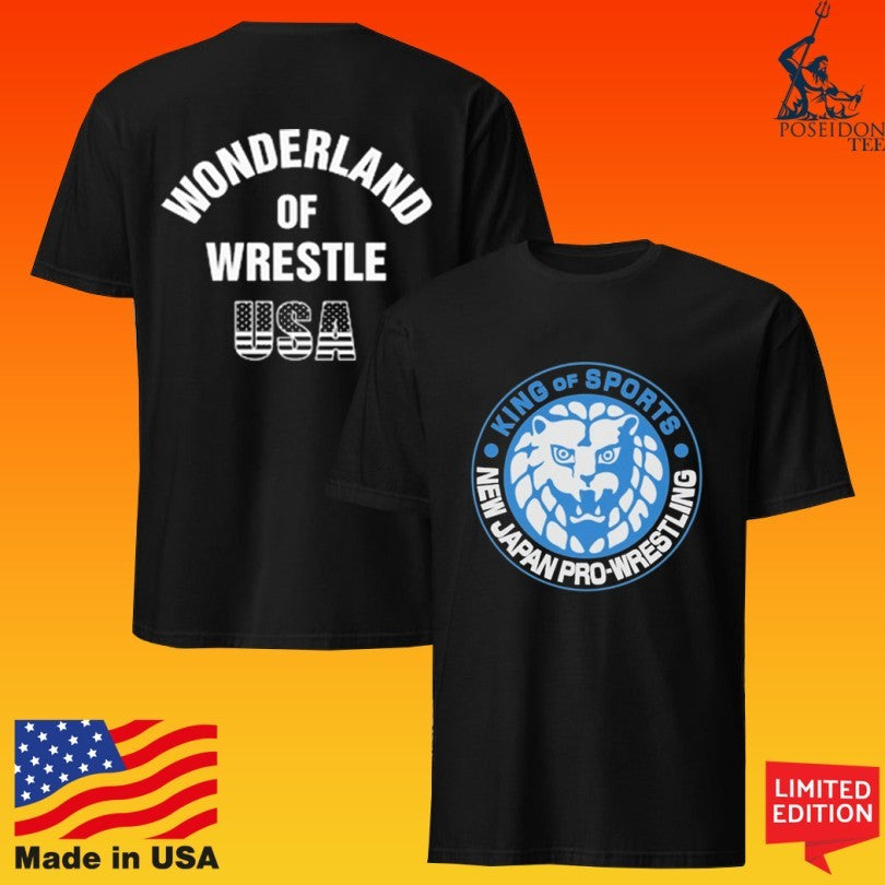 Lion Mark King Of Sports New Japan Pro Wrestling Wonderland Wrestle Usa T-shirt
