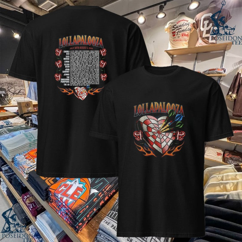 Lollapalooza Dartboard Lineup T-shirt