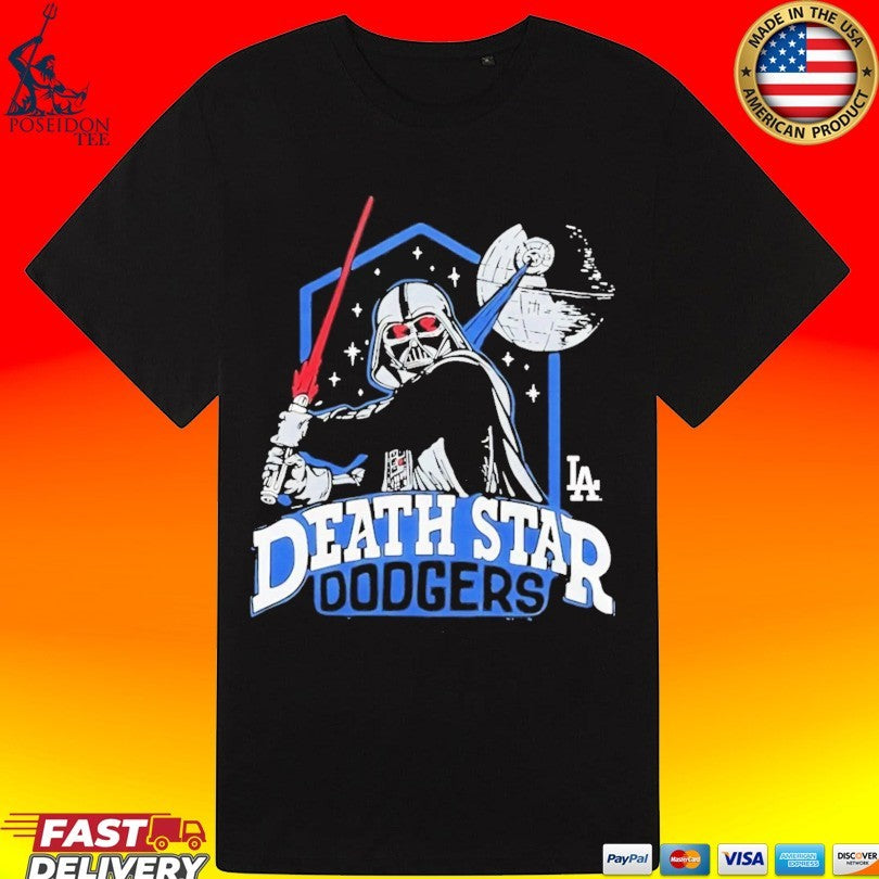 Los Angeles Dodgers Death Star X Dark Side Star Wars T-shirt