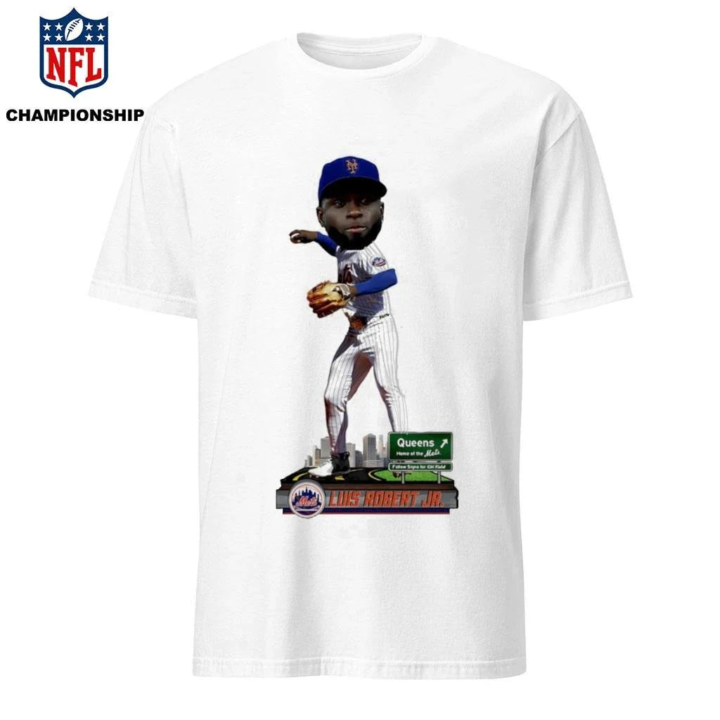 Luis Robert Jr New York Mets Next Stop caricature shirt