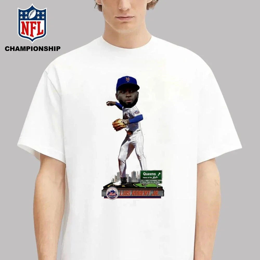Luis Robert Jr New York Mets Next Stop caricature shirt