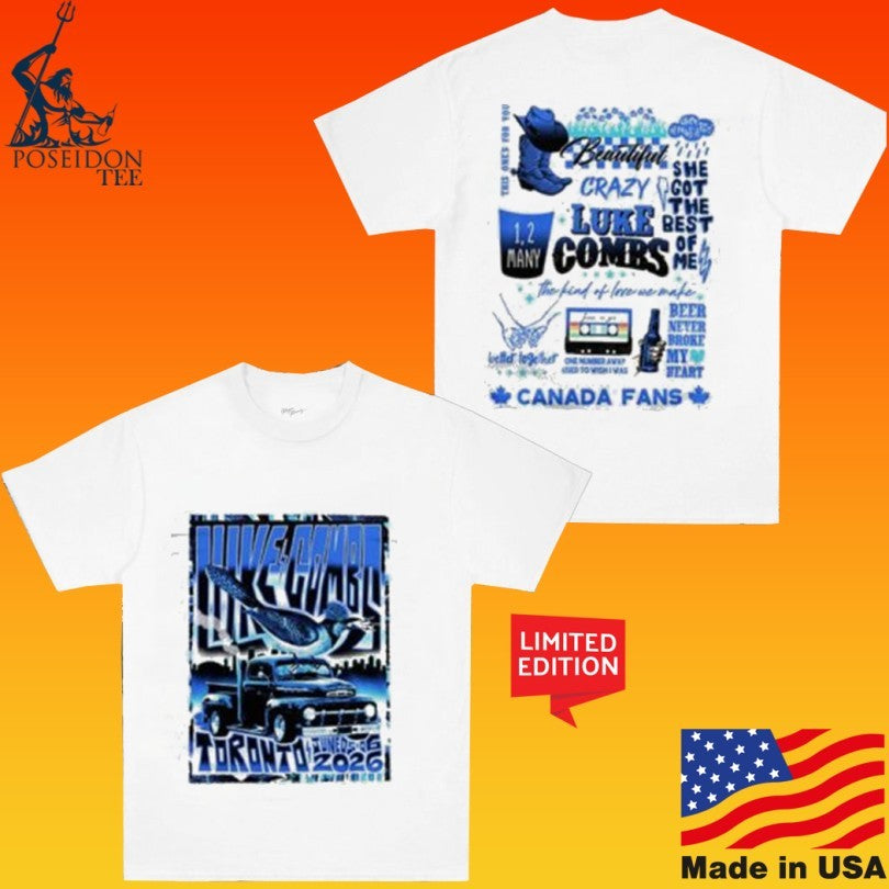 Luke Combs My Kinda Saturday Night Tour 2026 X Toronto Blue Jays T-shirt