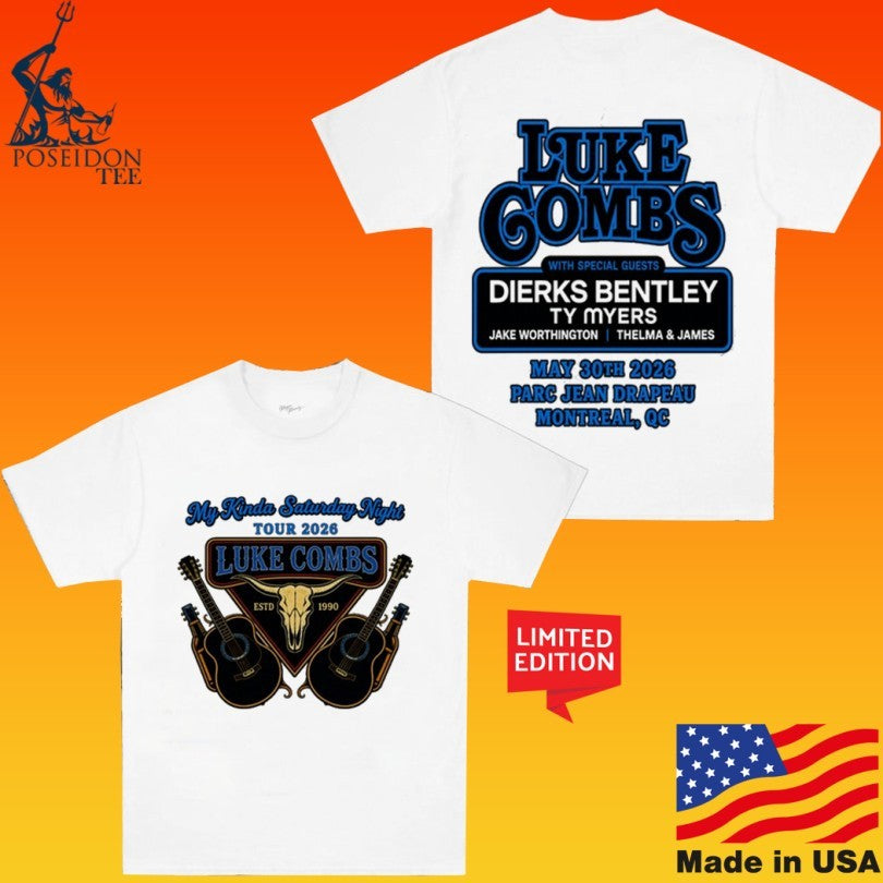 Luke Combs Parc Jean-drapeau In Montreal, Quebec May 30 2026 T-shirt