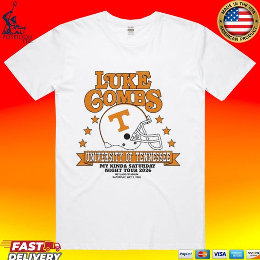 Luke Combs University Of Tennessee My Kinda Saturday Night Tour 2026 T-shirt