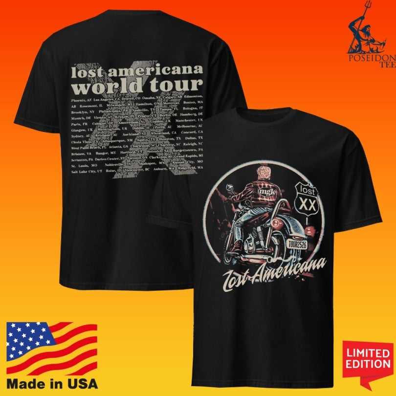 Machine Gun Kelly Lost Americana World Tour Motorcycle Tour T-shirt