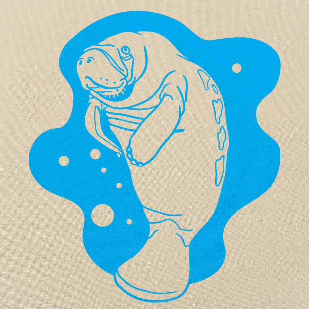 Manatee Swimming in Water Graphic