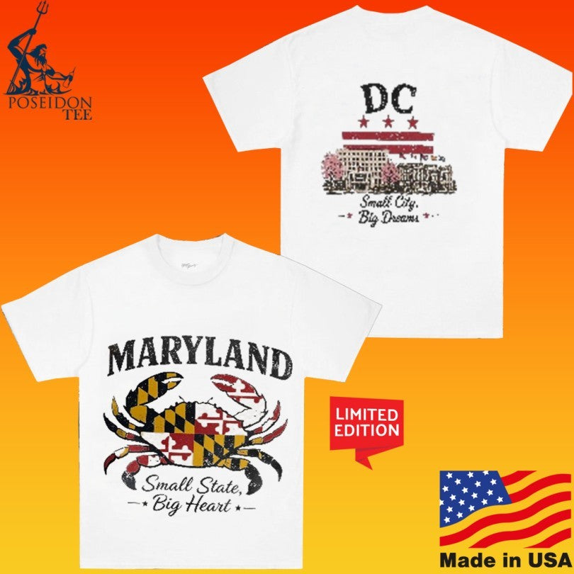 Maryland Small State Big Heart Dc Small City Big Dreams T-shirt